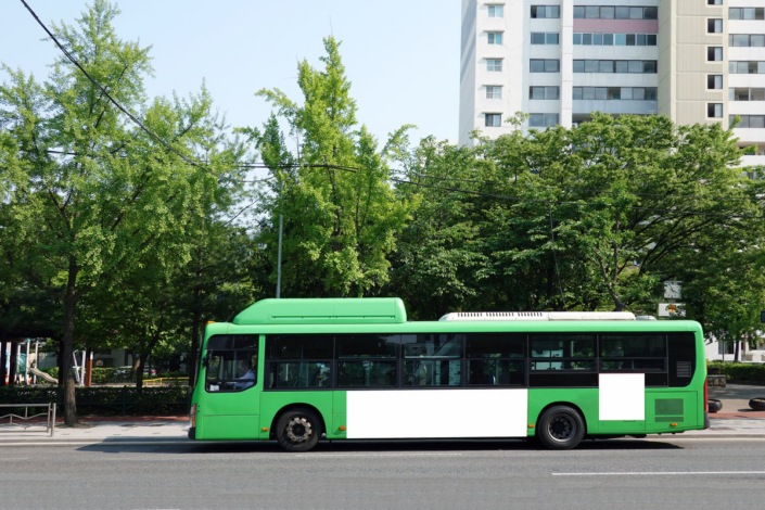 Bus on the road in Seoul, Bus billboards